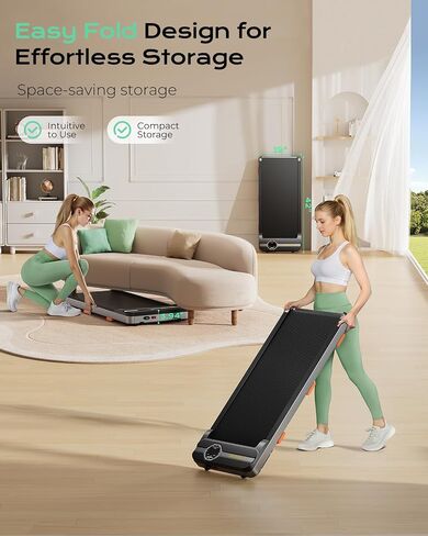 TREAFLOW Walking Pad with Incline, Under Desk Treadmill Portable for Home, 2.5HP Mini Walking Treadmill, 265 lbs Capacity, LED Screen, Remote Control, Compact Design in Kuwait