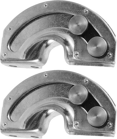 Healeved 2pcs 304 Stainless Steel 90 Degree Hidden Hinges for Industrial Sliding Cabinet Doors – Concealed Inset Curved Hinges with Door Limiters for Equipment Cabinets in Saudi Arabia