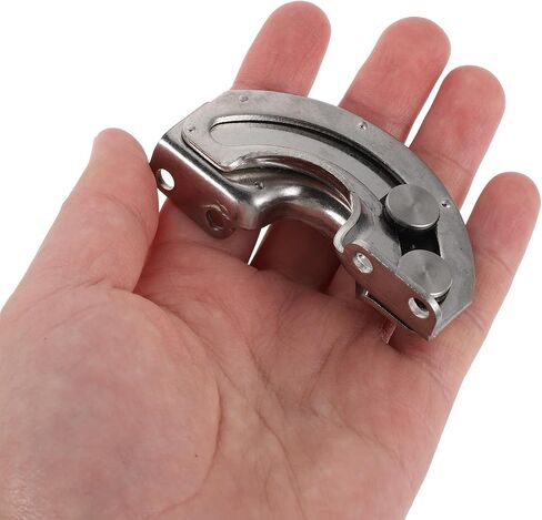 Healeved 2pcs 304 Stainless Steel 90 Degree Hidden Hinges for Industrial Sliding Cabinet Doors – Concealed Inset Curved Hinges with Door Limiters for Equipment Cabinets in Saudi Arabia