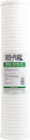 Neo-Pure 20" BB Polypropylene Grooved Sediment Filter - 1 Micron, Single - High Dirt Holding Capacity, Extended Filter Life & Superior Filtration for Cleaner Water in Saudi Arabia