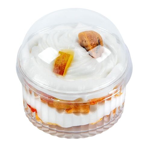 Restaurantware-LIDS ONLY: Mini Serve Dome Lids, 25 Disposable Round Covers - Cups Sold Separately, Stackable, Clear Plastic Dessert Cup Covers, Fits 4 Ounce Containers, For Dessert Delivery Orders in Saudi Arabia