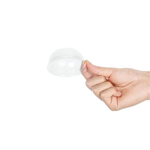 Restaurantware-LIDS ONLY: Mini Serve Dome Lids, 25 Disposable Round Covers - Cups Sold Separately, Stackable, Clear Plastic Dessert Cup Covers, Fits 4 Ounce Containers, For Dessert Delivery Orders in Saudi Arabia