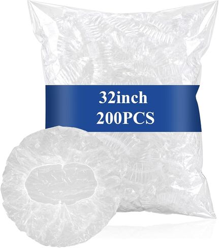 200 Pcs Half Sheet Cover 13 by 18 Inch, Extra Large Elastic Reusable Plastic Covers for Baking Tray & 10-19 In Bowls, BPA Free Transparent Lids, Baking Sheet Pan Lid for Dough Proofing, Meal Prep & in Saudi Arabia