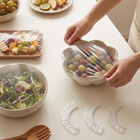 200 Pcs Half Sheet Cover 13 by 18 Inch, Extra Large Elastic Reusable Plastic Covers for Baking Tray & 10-19 In Bowls, BPA Free Transparent Lids, Baking Sheet Pan Lid for Dough Proofing, Meal Prep & in Saudi Arabia