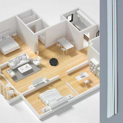 48 قطعة 7 أحجام قضيب بلاستيك ABS دائري، قضيب ستايرين أبيض، عصا مستديرة ABS، أنابيب شريط صلبة لمواد النماذج DIY، طاولة الرمل، المعمارية، صناعة النماذج، الحرف اليدوية in Kuwait