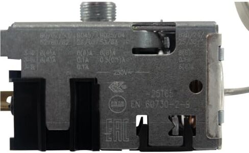 ثلاجات Danfoss 077B7274 ترموستات التحكم التلقائي في إزالة الجليد 077B6039 قطع بارد 40.1 فهرنهايت قطع بارد 13.1 فهرنهايت قطع دافئ 40.1 فهرنهايت قطع دافئ 24.8 فهرنهايت طول الأنبوب الشعري 47.2 بوصة B6 CT-35-D in Kuwait