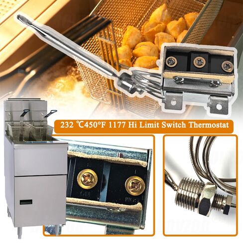1177 استبدال مفتاح المقلاة عالي الحد لـ ATOSA 301030005، Imperial، Robertshaw - LCCM2003000 منظم حرارة عالي الحد، 3/8 بوصة MPT، 450 درجة فهرنهايت in Kuwait