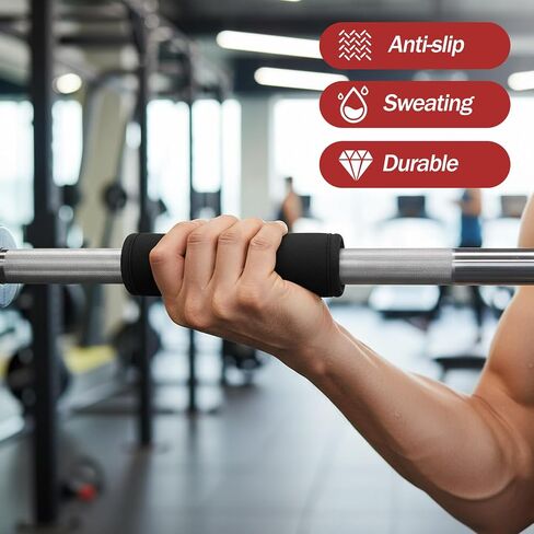 2 حزمة من مقابض الأثقال، مقابض صالة الألعاب الرياضية مبطنة سميكة مضادة للانزلاق لرفع الأثقال، وسادة مقبض الدمبل، غطاء ملفوف غير قابل للانزلاق للسحب، رفع الأثقال، تدريب القوة in Kuwait