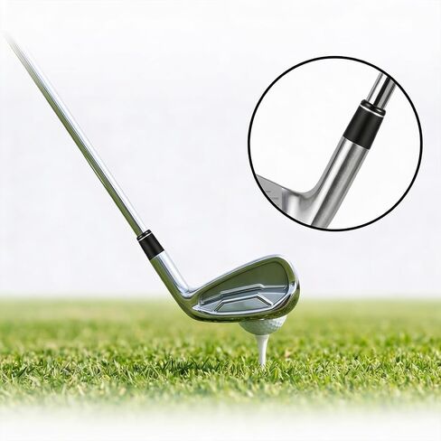 10PCS Golf Ferrules, Golfing Iron Ferrule Size .370 Black | Golf Club Ferrules Custom Black Iron Golfing Ferrule with Single Silver Ring for All Shaft in Kuwait