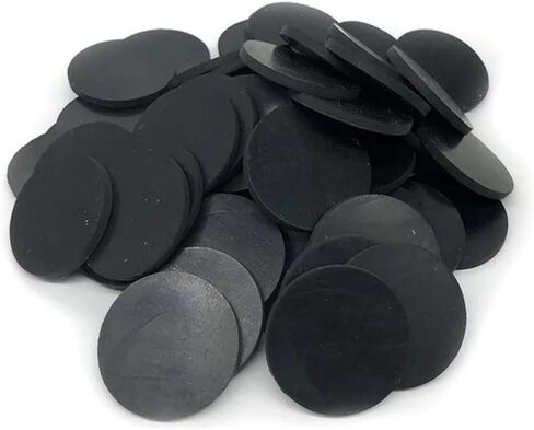10Pcs EPDM Disc, Diameter 12mm - 50mm Solid Round Seal Gaskets, Shock-Absorbing Buffer Waterproof Sheet(25 * 5mm) in Kuwait
