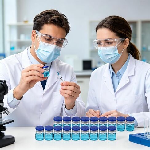 50 Pcs 3ml Sealed Sterile Vials with Self Healing Injection Port, Empty Vials with Plastic-Aluminum Flip Caps, Glass Empty Vials for Injection, Liquid Sample Storage Vial with Caps in Kuwait