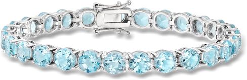 Ross-Simons 30.00 ct. t.w. Blue Topaz Tennis Bracelet in Sterling Silver. 7.25 inches in Kuwait