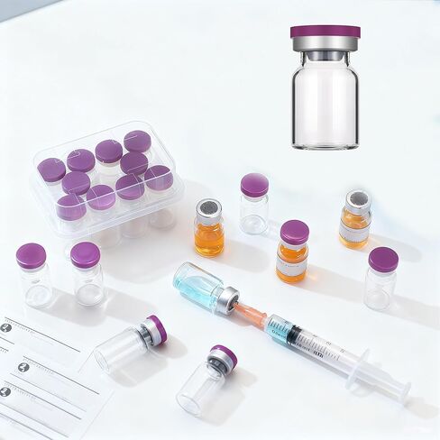30 Pcs 2ml Empty Glass Vials with Sealed Caps & Labels, Multi-Purpose Bottles for Essential Oils, Perfumes, Spice Making, Craft Storage (Purple, 2ML) in Kuwait