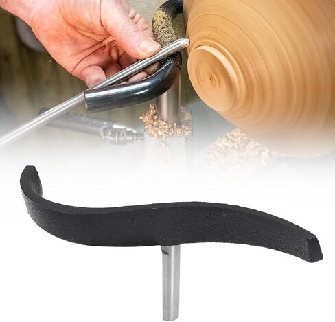 5/8in Post, Curved Lathe Tool Rest for Bowl Turning, Woodworking, S Shaped Design, Sturdy Alloy Steel and Cast Iron Lathe Tool Rest, Wood Turning Lathe Turning Tool in Kuwait
