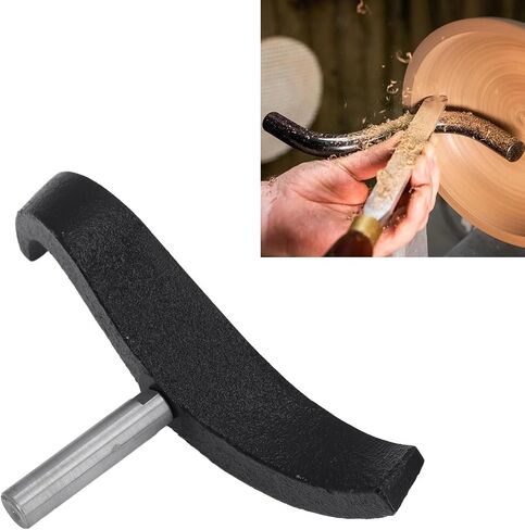 5/8in Post, Curved Lathe Tool Rest for Bowl Turning, Woodworking, S Shaped Design, Sturdy Alloy Steel and Cast Iron Lathe Tool Rest, Wood Turning Lathe Turning Tool in Kuwait