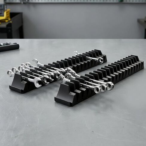 40 Pcs Modular Wrench Organizer Magnetic, Tool Wrenchs Holder Rack, Wrench Organizer for Tool Box Drawer, Garage Workshop Use in Kuwait