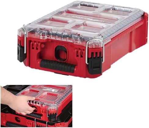 48-22-8435 Compact Organizer Assembly FOR Milwaukee Packout Modular Storage Case with 5 Removable Bins Clear Lid IP65 Water Seal in Kuwait