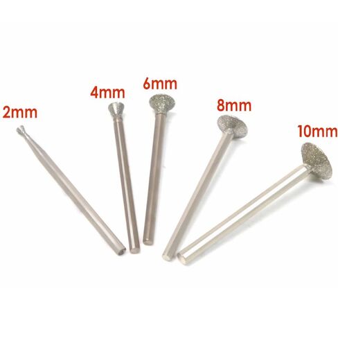 12 Pack Rounding Diamond Burrs with Bowl Shaped Tips Stone Carving Grinding Bit Set for Mini Cordless Rotary Tool Mini Power Rotary Tool Kit Wood Carving Round Dome Shapes Lapidary Seed Beads in Kuwait