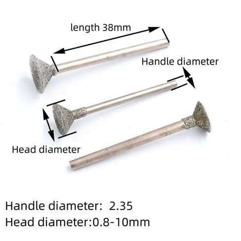 12 Pack Rounding Diamond Burrs with Bowl Shaped Tips Stone Carving Grinding Bit Set for Mini Cordless Rotary Tool Mini Power Rotary Tool Kit Wood Carving Round Dome Shapes Lapidary Seed Beads in Kuwait