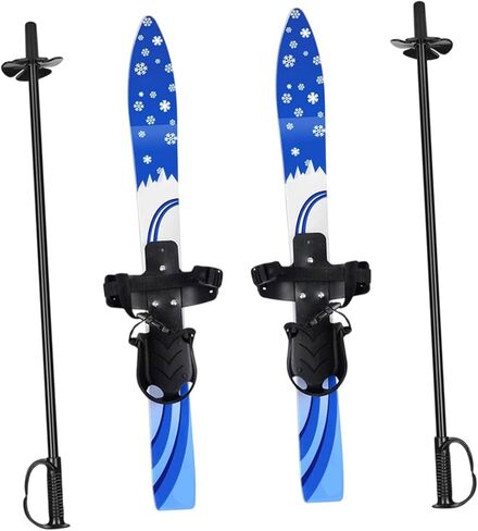 Ski Boards Snow Short Skis Ice Skate Children Snowblades with Ski Poles in Kuwait