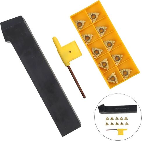 Ser2525m16 Indexable Threading Device Holder Set with 10pcs 16er Ag60 Carbide Inserts 25mm Shank Right Hand Lathe Bar Cnc Turning for Semi-finishing in Kuwait