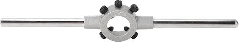 Fafeicy Round Die Wrench Round Threading Die Handle Alloy Steel Handle Wrench Holder Adjustable Opening with Non Slip Knurling for Manual Reamer Tap in Kuwait
