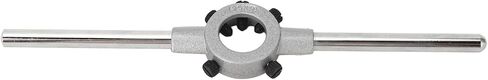 Fafeicy Round Die Wrench Round Threading Die Handle Alloy Steel Handle Wrench Holder Adjustable Opening with Non Slip Knurling for Manual Reamer Tap in Kuwait