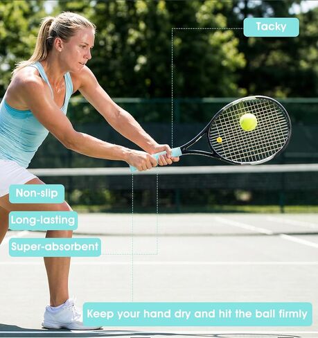 6 Pack Tennis Wrap Grip Tape, Tacky Anti-Slip Tennis Racket Tape, Gradient Colour Badminton Racket Overgrip for Pickleball, Golf, Baseball in Kuwait