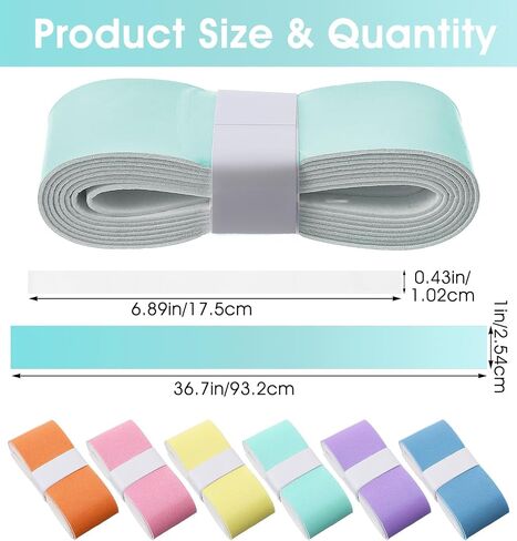 6 Pack Tennis Wrap Grip Tape, Tacky Anti-Slip Tennis Racket Tape, Gradient Colour Badminton Racket Overgrip for Pickleball, Golf, Baseball in Kuwait