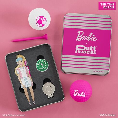 Barbie Tee Time Barbie Golf Divot Tool and Ball Marker – Magnetic Collectible Golf Gift Set with Hat Clip & Tin for Golfers, Golf Accessories for Women in Kuwait