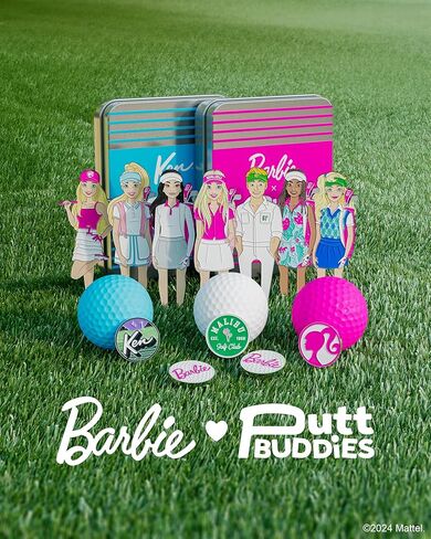 Barbie Tee Time Barbie Golf Divot Tool and Ball Marker – Magnetic Collectible Golf Gift Set with Hat Clip & Tin for Golfers, Golf Accessories for Women in Kuwait