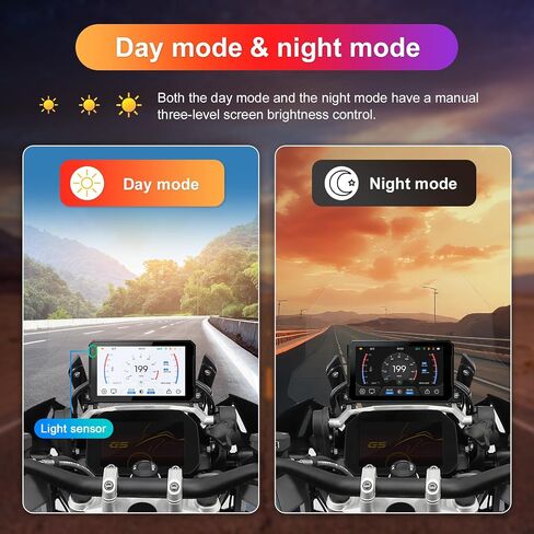 Wireless CarPlay for Motorcycle, 7 Inch Portable Waterproof Touchscreen with Apple Carplay and Android Auto, Bluetooth/Voice Control, Support Siri and Google Assistant in Saudi Arabia