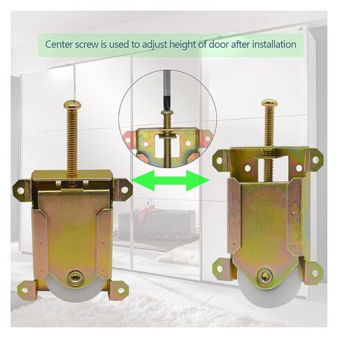 2pcs Sliding Mirror Closet Door Rollers Replacement Hardware Contractors Wardrobe Door Concaved Ball Bearing Wheel in Kuwait