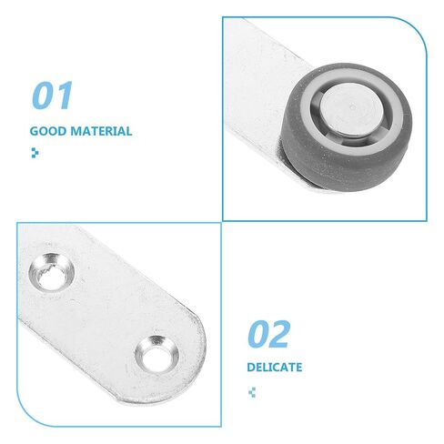 4Pcs Sliding Door Bottom Support Wheels Bearing Rubber Caster Side Mount Design for Barn Doors Wardrobe Cabinet in Kuwait