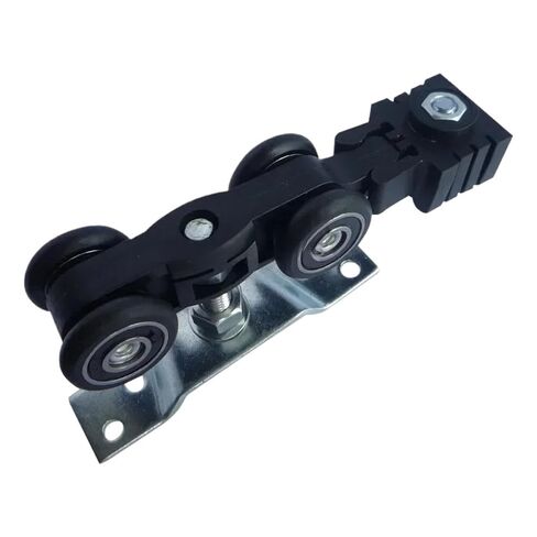 1 Set Solid Wood Sliding Door Track Pulley with Install Buffer Hanging Wheels Full - Set Hardware for Home Use in Kuwait