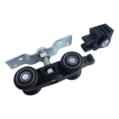1 Set Solid Wood Sliding Door Track Pulley with Install Buffer Hanging Wheels Full - Set Hardware for Home Use in Kuwait
