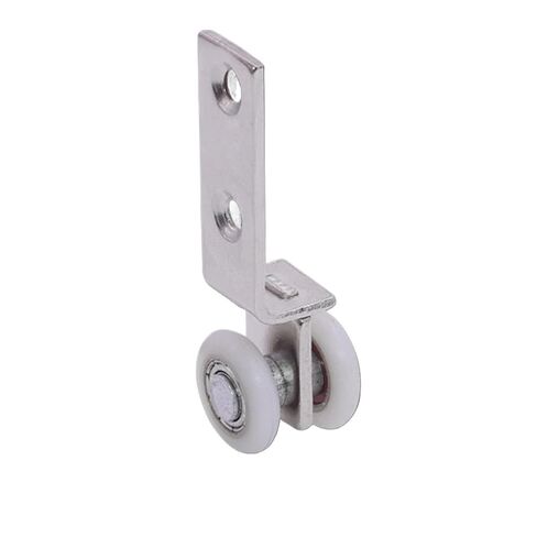 10Pcs Bend Pipe Metal Bearing Pulley Block with Two Plastic Wheel for Sliding Door Window Cabinet in Kuwait