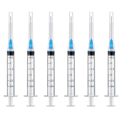 3ml Syringe Luer Lock, 100 Pack Syringes Only (No Needles), Individually Sealed in Kuwait