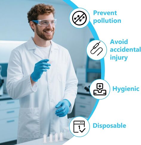 50 Pack Disposable Needle Holders, Luer Connector Tube Adapters | Transparent luer connector adapters designed for secure tube connection and convenient sample handling. in Kuwait