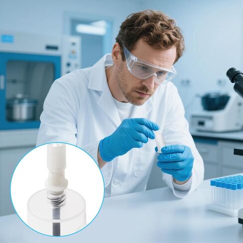 50 Pack Disposable Needle Holders, Luer Connector Tube Adapters | Transparent luer connector adapters designed for secure tube connection and convenient sample handling. in Kuwait