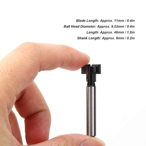Professional Woodworking Milling Hard Alloy Keyhole Shank Bit Smooth Cutting Tool for Carpentry Woodworking Projects 6x3/8 Inch Durable in Kuwait