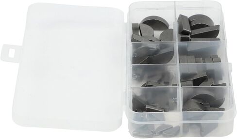 80pcs Half Moon Keys Metric Keyway and Key Stock Set with Carbon Steel Construction for Shaft and Crank Repair Precision Sizes in Organized PP Storage Box in Kuwait
