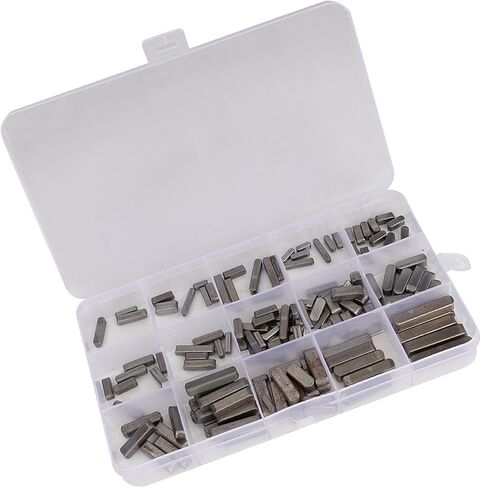 Jeffergarden 140PCS Parallel Drive Shaft Keys, Round Ended Keys for 3mm 4mm Drive Shaft Applications in Kuwait