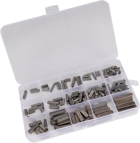 Jeffergarden 140PCS Parallel Drive Shaft Keys, Round Ended Keys for 3mm 4mm Drive Shaft Applications in Kuwait