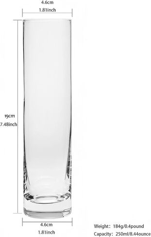 Clear Glass Cylinder Bud Vases,Small Clear Skinny Single Flower Vase for Centerpieces - Minimalist Bulk Vases for Wedding Birthday Bridal Shower Party Events Table Decor (2) in Saudi Arabia