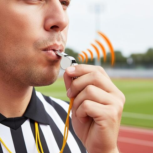 96 Pcs Stainless Steel Coach Whistle, Metal Whistles for Adults with Lanyard Loud Clear Sound for Coaches Referees Sports Training Emergency Kits in Kuwait