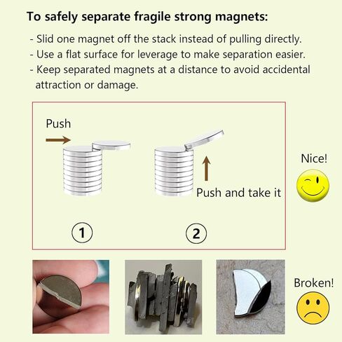 N52-1/2 D x 0.04" H - 100 Pack, Powerful 1/2 Inch Thin Rare Earth Magnets, Super Strong Small Neodymium Disc Magnets for Fridge, DIY, Building, Scientific, Craft, Office Slim Circle Magnet in Kuwait