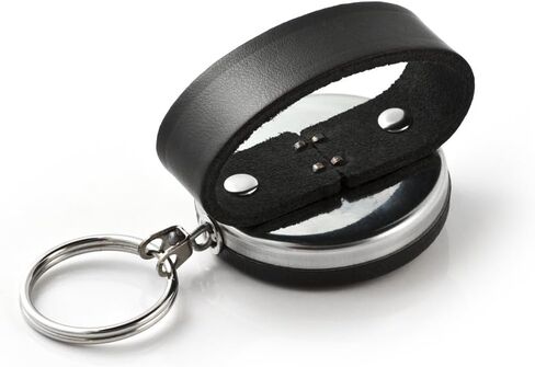 KEY-BAK DUTY-GEAR Retractable Key Holder with 24" Stainless Steel Chain, Chrome Front, 2.25" Leather Belt Loop, 8 oz. Retraction, Split Ring in Kuwait