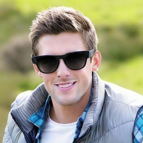 Sunglasses with Hidden Storage Tube Creative Conical Tube Multifunctional Black in Kuwait
