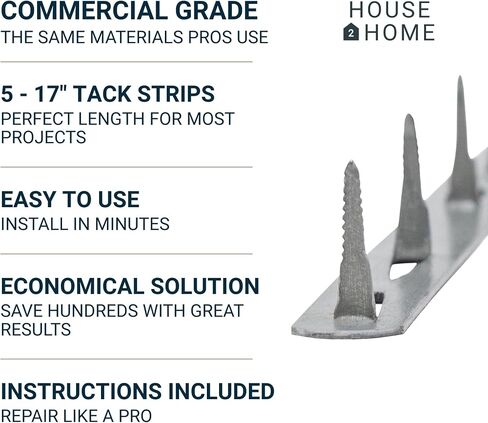 شرائط تنجيد معدنية مقاس 17 بوصة من House2Home، لوازم إعادة تنجيد القماش للأثاث والأريكة والكرسي والأريكة، تتضمن تعليمات، 5 عبوات in Kuwait
